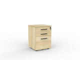 Cubit Under Desk Drawers-Storage-Atlantic Oak-2 Drawer and File-Black-Commercial Traders - Office Furniture