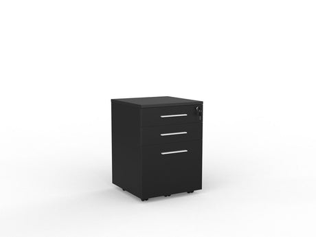 Cubit Under Desk Drawers-Storage-Black-2 Drawer and File-White-Commercial Traders - Office Furniture