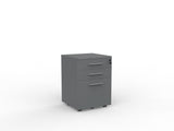 Cubit Under Desk Drawers-Storage-Silver-2 Drawer and File-Silver-Commercial Traders - Office Furniture