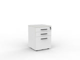Cubit Under Desk Drawers-Storage-White-2 Drawer and File-Black-Commercial Traders - Office Furniture