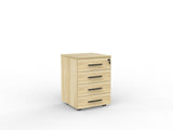 Cubit Under Desk Drawers-Storage-Atlantic Oak-4 Drawers-Black-Commercial Traders - Office Furniture