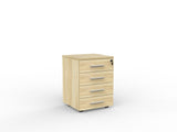 Cubit Under Desk Drawers-Storage-Atlantic Oak-4 Drawers-White-Commercial Traders - Office Furniture