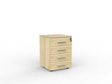 Cubit Under Desk Drawers-Storage-Atlantic Oak-4 Drawers-White-Commercial Traders - Office Furniture
