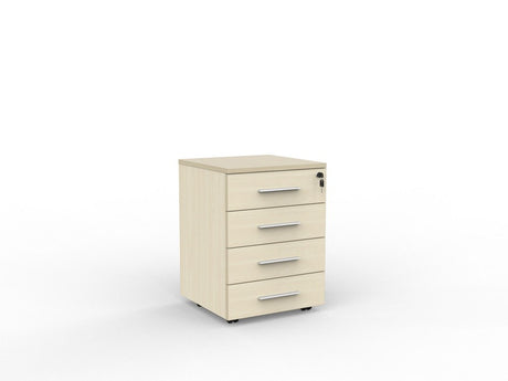 Cubit Under Desk Drawers-Storage-Nordic Maple-4 Drawers-White-Commercial Traders - Office Furniture