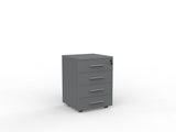 Cubit Under Desk Drawers-Storage-Silver-4 Drawers-Silver-Commercial Traders - Office Furniture