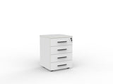 Cubit Under Desk Drawers-Storage-White-4 Drawers-Black-Commercial Traders - Office Furniture