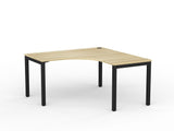 Cubit Corner Desk-Desking-1500 x 1500 x 700-Atlantic Oak-Black-Commercial Traders - Office Furniture