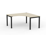 Cubit Corner Desk-Desking-1500 x 1500 x 700-Nordic Maple-Black-Commercial Traders - Office Furniture