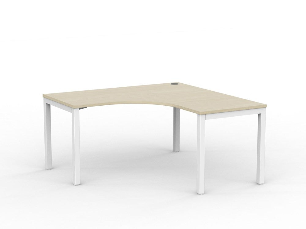 Cubit Corner Desk-Desking-1500 x 1500 x 700-Nordic Maple-White-Commercial Traders - Office Furniture