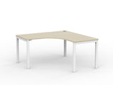 Cubit Corner Desk-Desking-1500 x 1500 x 700-Nordic Maple-White-Commercial Traders - Office Furniture