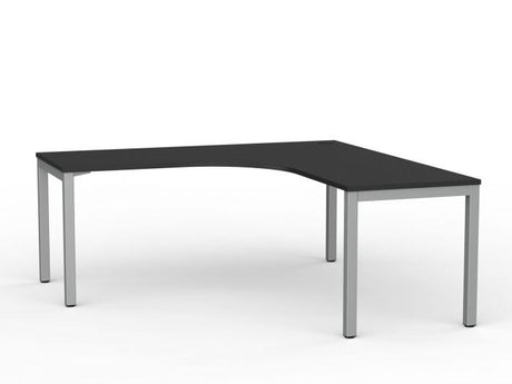 Cubit Corner Desk-Desking-1800 x 1800 x 700-Black-Silver-Commercial Traders - Office Furniture