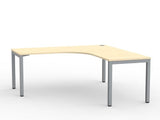 Cubit Corner Desk-Desking-1800 x 1800 x 700-Nordic Maple-Silver-Commercial Traders - Office Furniture