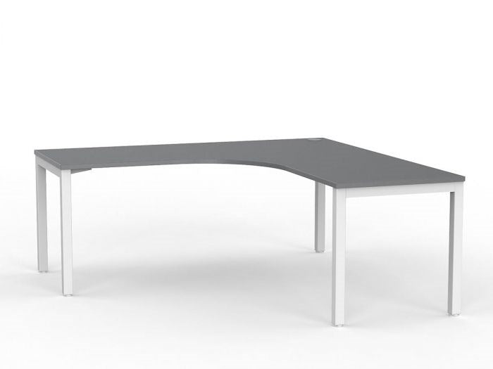 Cubit Corner Desk-Desking-1800 x 1800 x 700-Silver-White-Commercial Traders - Office Furniture