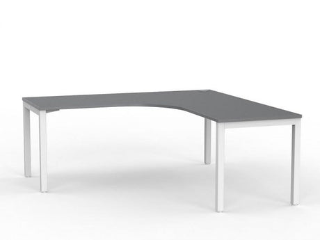 Cubit Corner Desk-Desking-1800 x 1800 x 700-Silver-White-Commercial Traders - Office Furniture