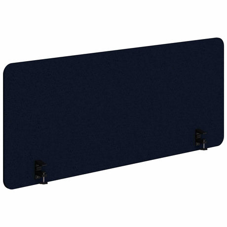 Sonic Acoustic Side Mount Screen - 800mm High-Acoustic-Dark Blue-800 X 1200-Black-Commercial Traders - Office Furniture