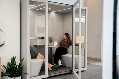 Tuesday Large Booth V1-Acoustic-Storm Grey-Commercial Traders - Office Furniture