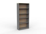 EKO Bookcase-Storage-1800 x 800-Nordic Maple/Silver-Commercial Traders - Office Furniture