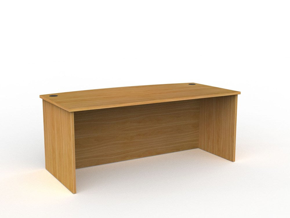 Ergoplan Bow Front Desk-Reception Furniture-No Hutch-No Return-Commercial Traders - Office Furniture