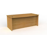 Ergoplan Bow Front Desk-Reception Furniture-No Hutch-No Return-Commercial Traders - Office Furniture