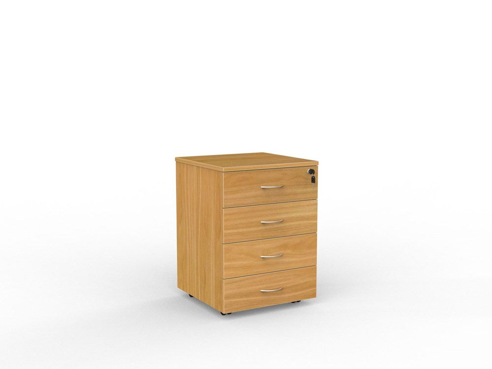 Ergoplan Under Desk Drawers-Storage-Tawa-4 Drawer-Locking-Commercial Traders - Office Furniture