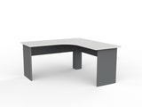 Ergoplan Corner Desk-Storage-1500 x 1500 x 600-White / Silver-Commercial Traders - Office Furniture