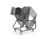 Mote Chair-Lunchroom Chairs-White-Skid Base - Silver-Commercial Traders - Office Furniture