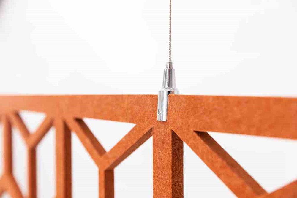 Acoustic Hanging Carved Panel-Acoustic-Rust-Commercial Traders - Office Furniture