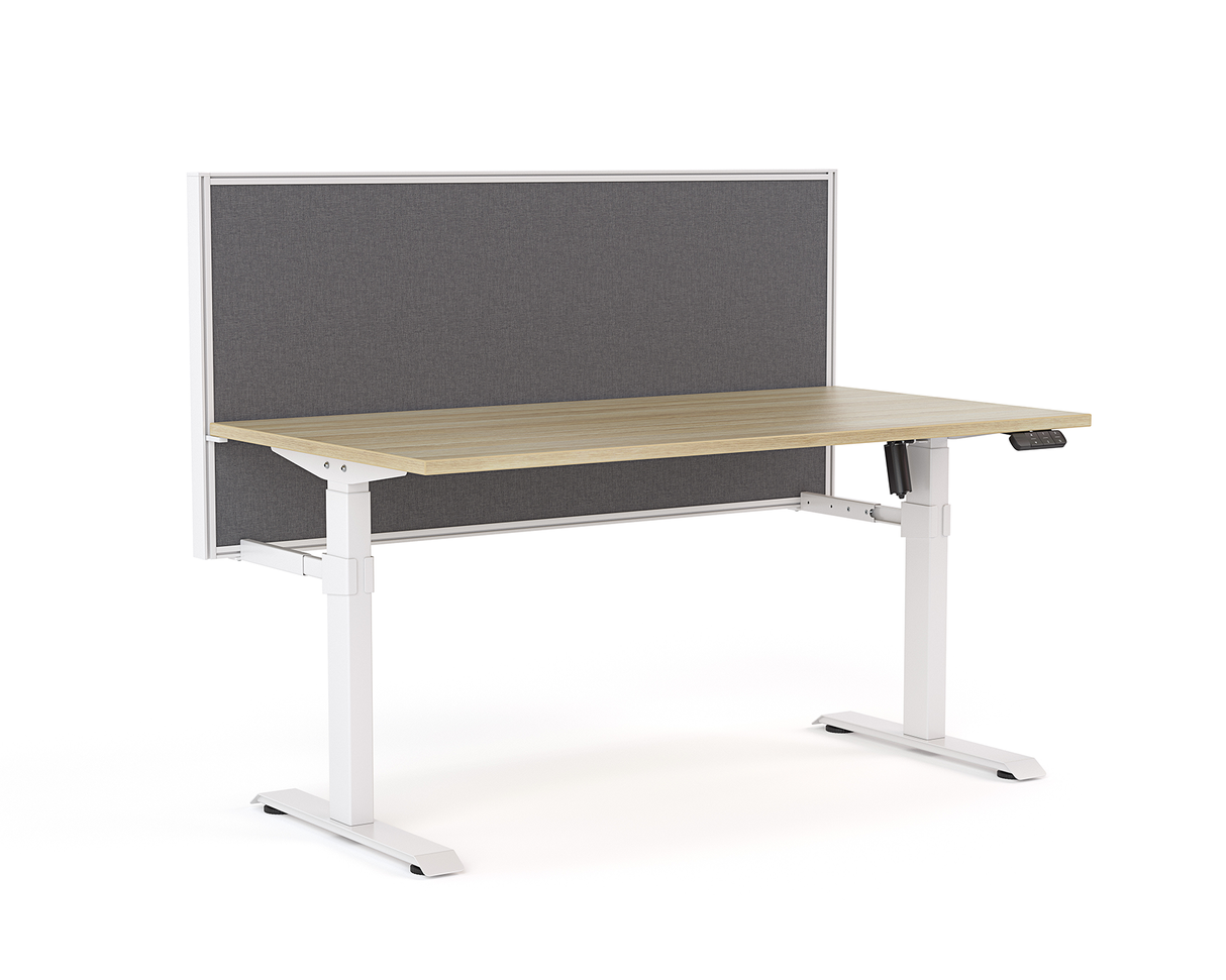 Haven Boost Height Adjustable Desk 1500 W-Desking-White-White-Commercial Traders - Office Furniture