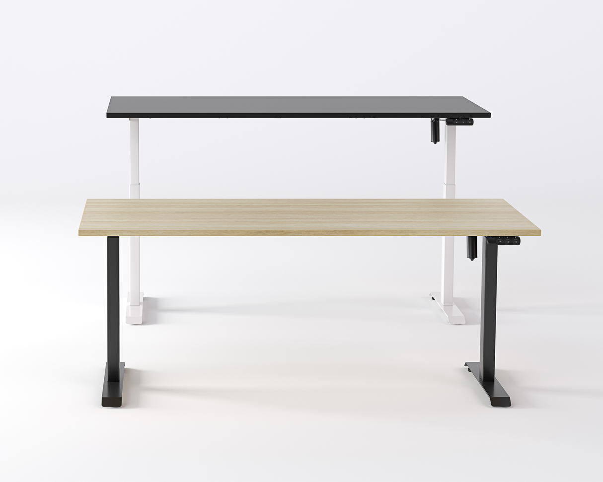 Haven Boost Height Adjustable Desk 1500 W-Desking-White-White-Commercial Traders - Office Furniture