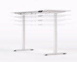 Haven Electric Standing Desk - Rectangular Top-Desking-1200 x 700-White-Black-Commercial Traders - Office Furniture