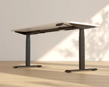 Haven Electric Standing Desk - Rectangular Top-Desking-1200 x 700-White-Black-Commercial Traders - Office Furniture