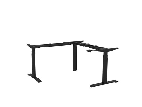 Haven Electric Corner Workstation (3 Column) - Frame Only-Desking-1400 - 1900-White-Commercial Traders - Office Furniture