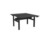 Haven Electric Double Sided Desk - Rectangular Top-Desks-1200 x 700-Black-Black-Commercial Traders - Office Furniture