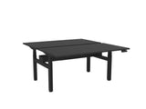 Haven Electric Double Sided Desk - Rectangular Top-Desks-1500 x 800-Black-Black-Commercial Traders - Office Furniture