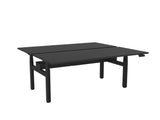 Haven Electric Double Sided Desk - Rectangular Top-Desks-1800 x 800-Black-Black-Commercial Traders - Office Furniture