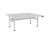 Haven Electric Double Sided Desk - Rectangular Top-Desks-1800 x 800-White-White-Commercial Traders - Office Furniture