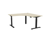 Haven Electric Corner Workstation-Desking-1500 x 1500-Nordic Maple-Black-Commercial Traders - Office Furniture