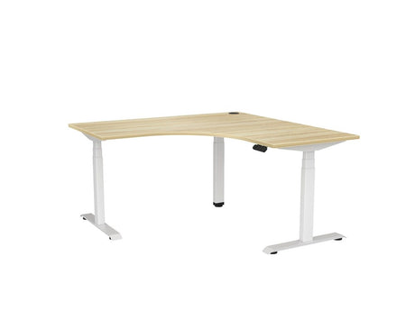 Haven Electric Corner Workstation-Desking-1500 x 1500-Atlantic Oak-White-Commercial Traders - Office Furniture