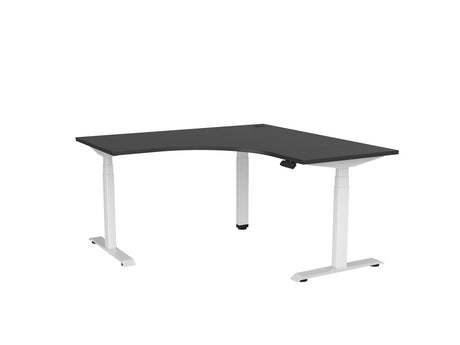 Haven Electric Corner Workstation-Desking-1500 x 1500-Black-White-Commercial Traders - Office Furniture