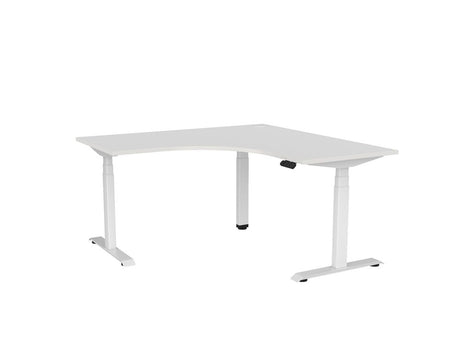 Haven Electric Corner Workstation-Desking-1500 x 1500-White-White-Commercial Traders - Office Furniture