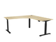 Haven Electric Corner Workstation-Desking-1800 x 1800-Atlantic Oak-Black-Commercial Traders - Office Furniture