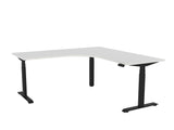 Haven Electric Corner Workstation-Desking-1800 x 1800-White-Black-Commercial Traders - Office Furniture