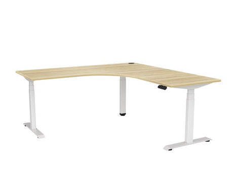 Haven Electric Corner Workstation-Desking-1800 x 1800-Atlantic Oak-White-Commercial Traders - Office Furniture