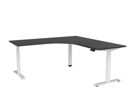 Haven Electric Corner Workstation-Desking-1800 x 1800-Black-White-Commercial Traders - Office Furniture