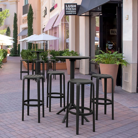 Tom Stool 750H-Barstools-Black-Commercial Traders - Office Furniture