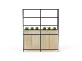 Kubix Configuration 2-Office Storage-Atlantic Oak-Commercial Traders - Office Furniture