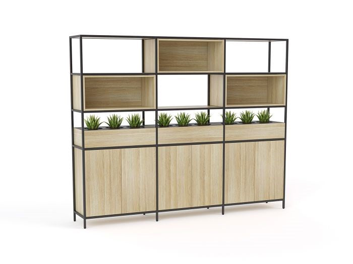 Kubix Modular 3-Unit System with Cupboards, Cubby & Planters ...