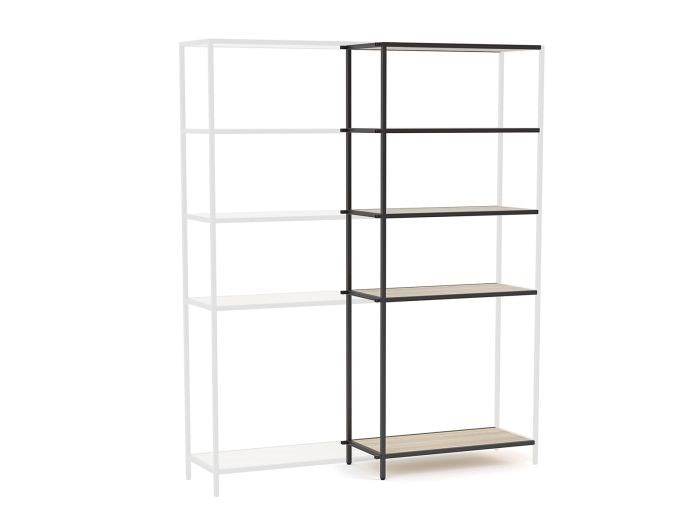 Kubix Shelving Middle Section-Storage-Atlantic Oak-Commercial Traders - Office Furniture