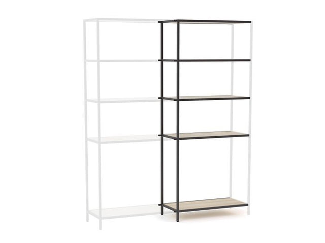 Kubix Shelving Middle Section-Storage-Atlantic Oak-Commercial Traders - Office Furniture