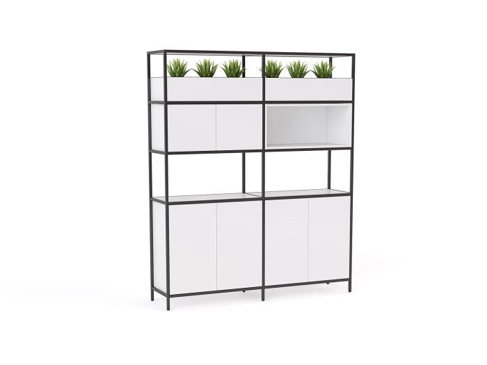 Kubix Modular 2-Unit System with Cupboards, Cubby & Planters ...